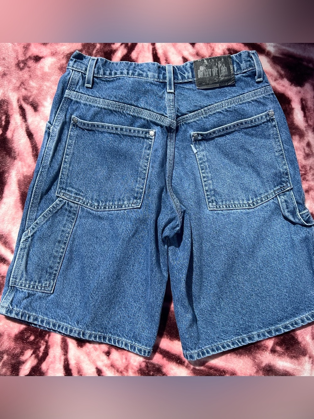 Vintage Levis Silver Tab Carpenter Jean Shorts Student Youth 28 Baggy 90s Y2K - Picture 2 of 7